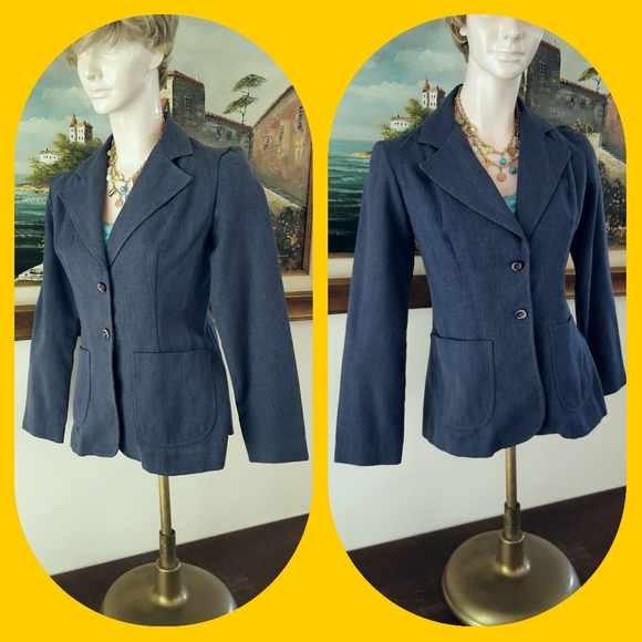 Vintage Blue Blazer - Picture 4 of 12